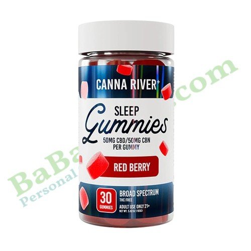 Canna River Broad Spectrum Sleep Gummies 30 count CBD sleep support hemp gummies bottle